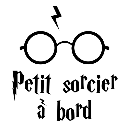 Lenidesign.fr | Sticker Voiture Bébé à Bord Sorcier/Sorcière Personnalisé Prénom