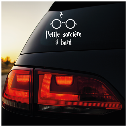 Lenidesign.fr | Sticker Voiture Bébé à Bord Sorcier/Sorcière Personnalisé Prénom