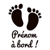 Lenidesign.fr | Autocollant Voiture Bébé Enfant à Bord Personnalisé Prénom Vinyle