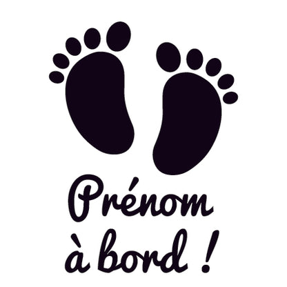 Lenidesign.fr | Autocollant Voiture Bébé Enfant à Bord Personnalisé Prénom Vinyle