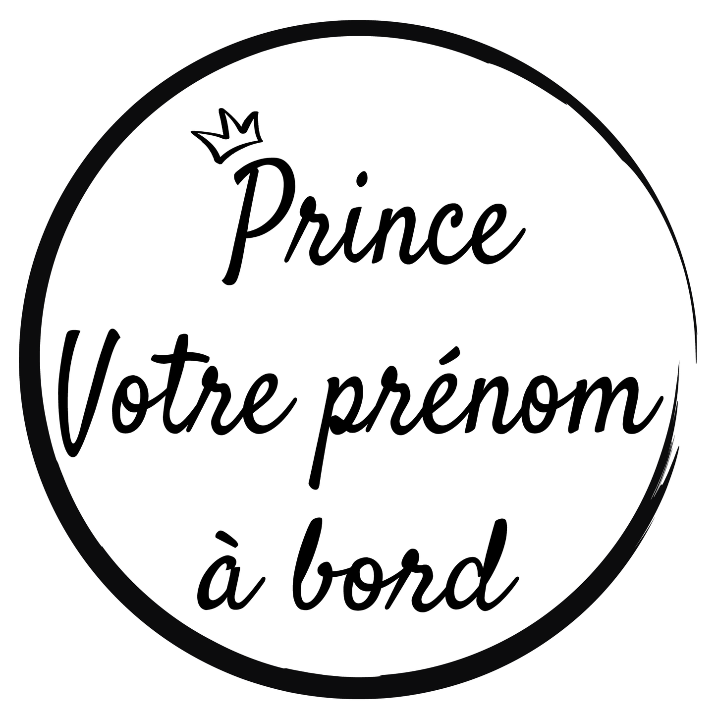 Lenidesign.fr | Sticker Voiture Bébé à Bord Personnalisé avec Prénom | Vinyle Prince ou Princesse