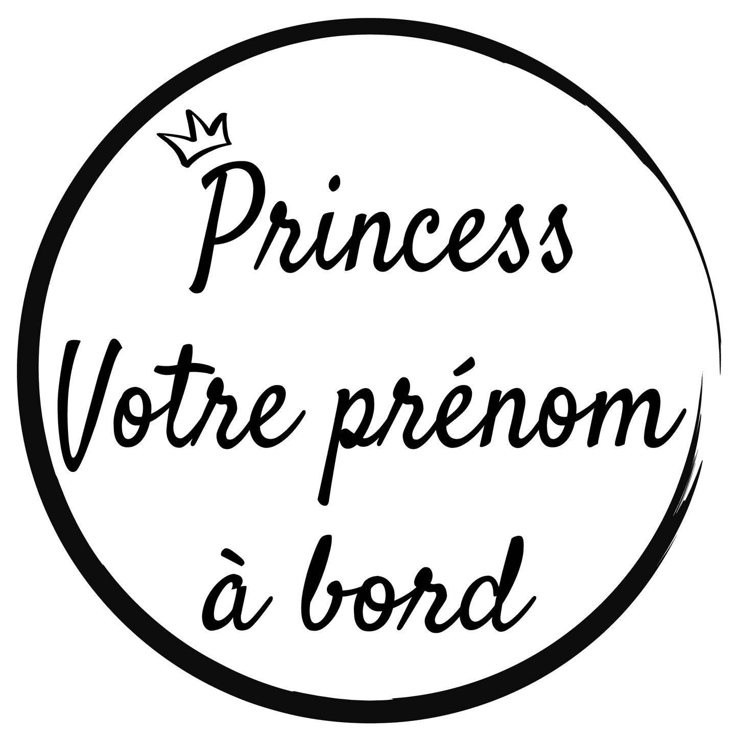 Lenidesign.fr | Sticker Voiture Bébé à Bord Personnalisé avec Prénom | Vinyle Prince ou Princesse