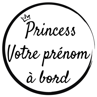 Lenidesign.fr | Sticker Voiture Bébé à Bord Personnalisé avec Prénom | Vinyle Prince ou Princesse