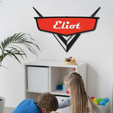 Personalized Wooden Children's Wall Decoration – Choice of Name – Toy Ball or Car Design – Wooden Wall Plaque – Children's Room Gift (Play Ball)