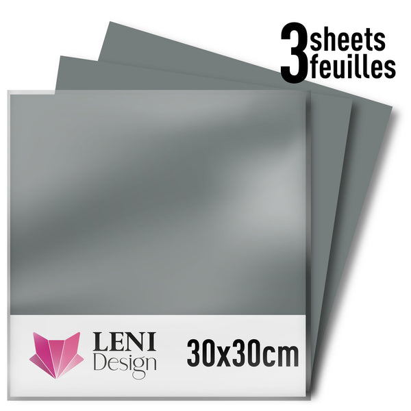 ORACAL 651 vinyle adhésif brillant 30x30 cm – lot de 3 feuilles Gris