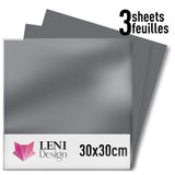 ORACAL 651 Glänzende Klebefolie – 3er-Pack, 30 × 30 cm – Silber