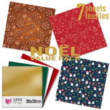 Weihnachtspaket – Professionelle Klebefolie – 7 Blatt à 30 × 30 cm
