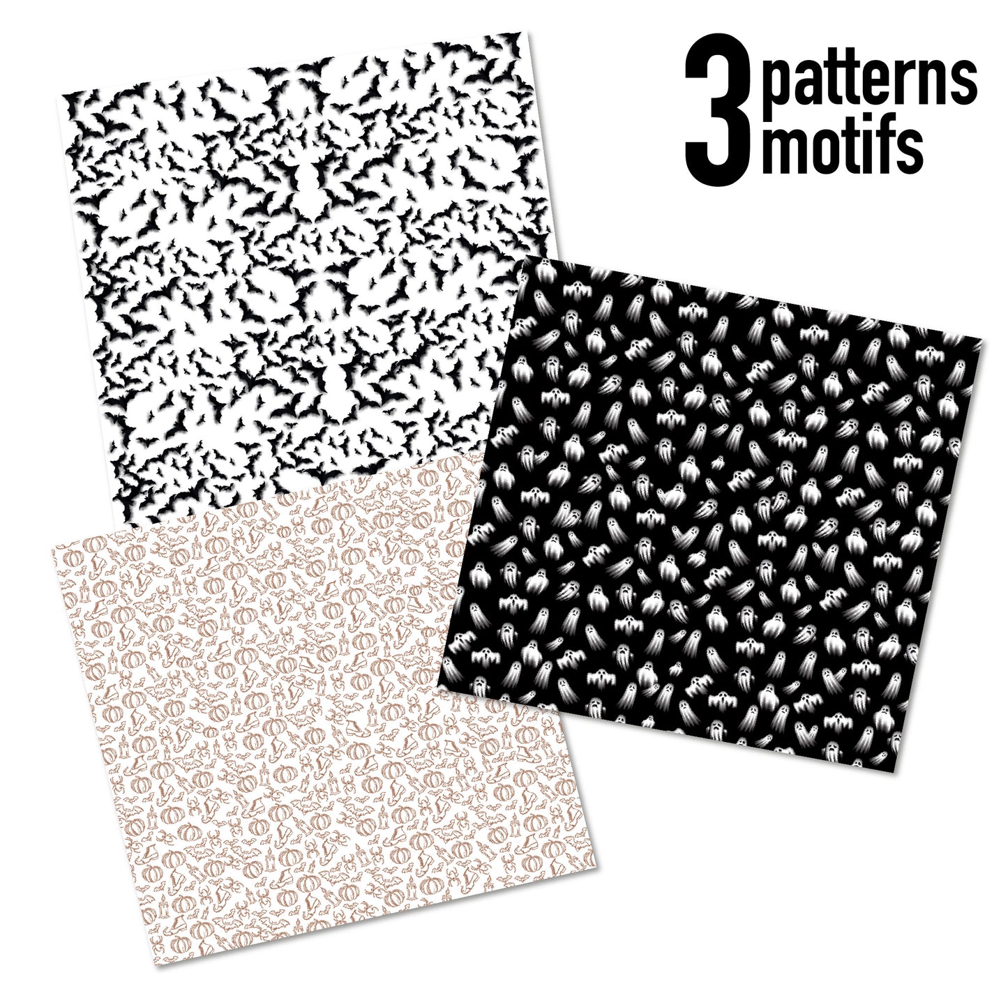 Pack halloween - Vinyle adhésif professionnel – Lot de 7 feuilles 30×30 cm