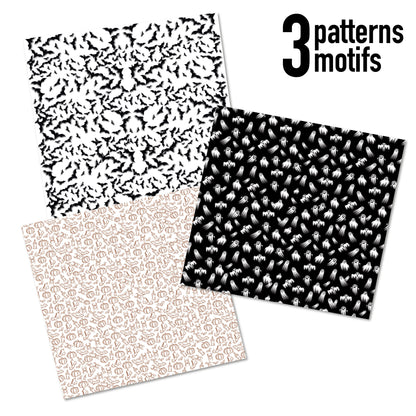 Pack halloween - Vinyle adhésif professionnel – Lot de 7 feuilles 30×30 cm