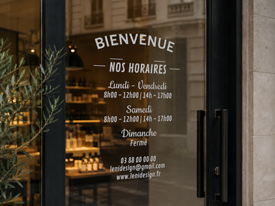 Horaires personnalisés pour boutique
