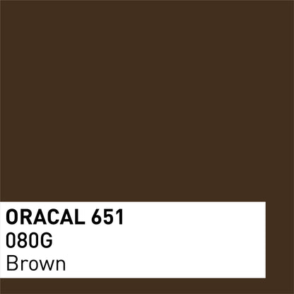 Vinyle adhésif ORACAL 651 Brillant – Lot de 3 feuilles 30×30 cm - Marron