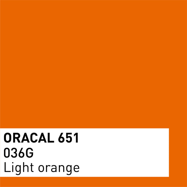 ORACAL 651 vinyle adhésif brillant 30x30 cm – lot de 3 feuilles Orange