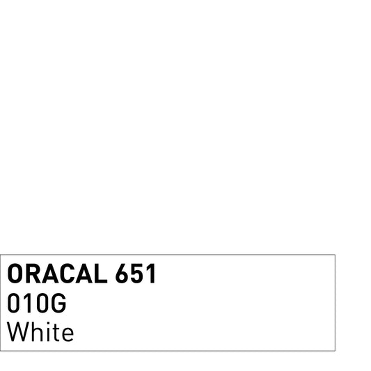 Vinyle adhésif ORACAL 651 Brillant – Lot de 3 feuilles 30×30 cm - Blanc