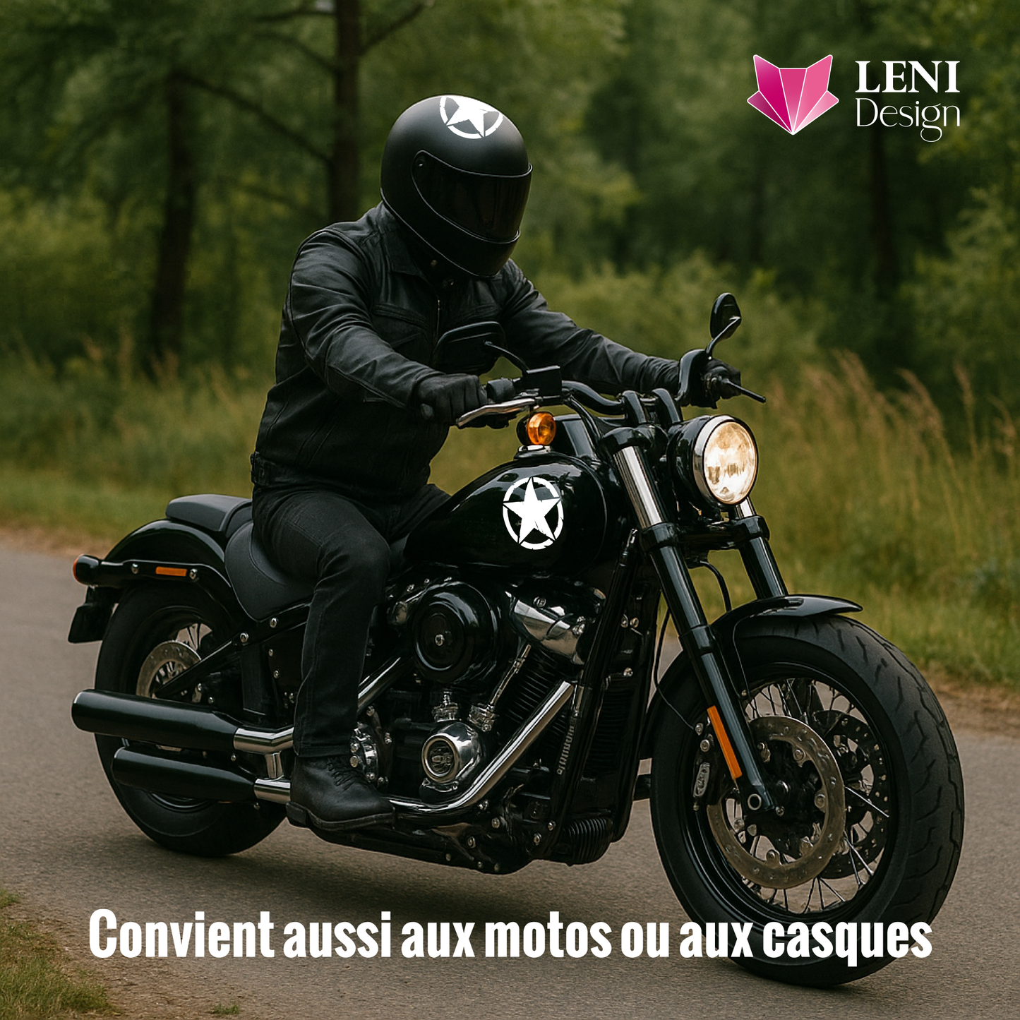 Lenidesign.fr | 2x Stickers Étoile Militaire Détruite 4x4 Off-Road