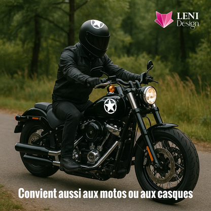 Lenidesign.fr | 2x Stickers Étoile Militaire Détruite 4x4 Off-Road