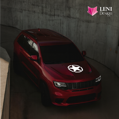 Lenidesign.fr | 2x Stickers Étoile Militaire Détruite 4x4 Off-Road